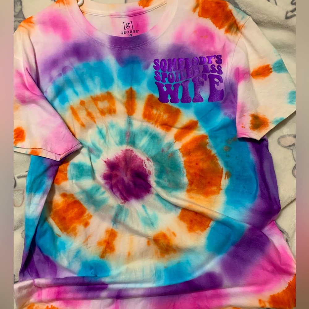 George tie-dye short sleeve tee. Sz. Lg  multi colored